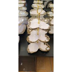 Sandwiches and cake stand