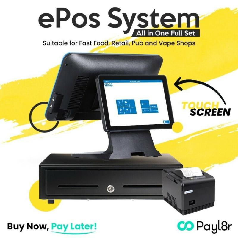 Buy Now Pay Later.Touch Screen EPOS system,POS Till epos ,Retail pos.All in One Set New.Epos Bundle