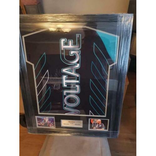 Signed framed darts shirts