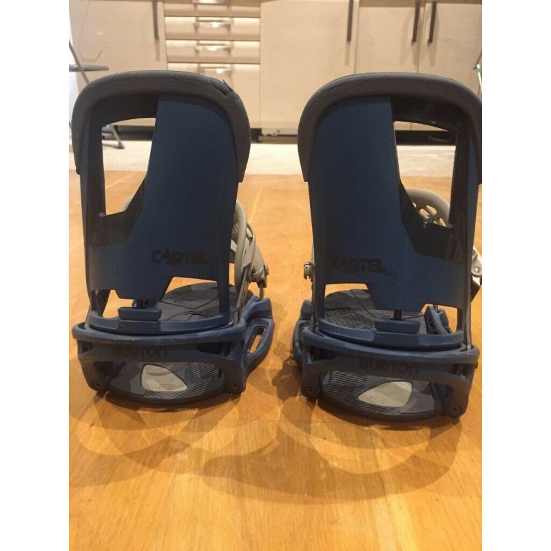 Burton Cartel Steel Blue EST Snowboard Bindings, Size Large. Will fit ICS and The Channel