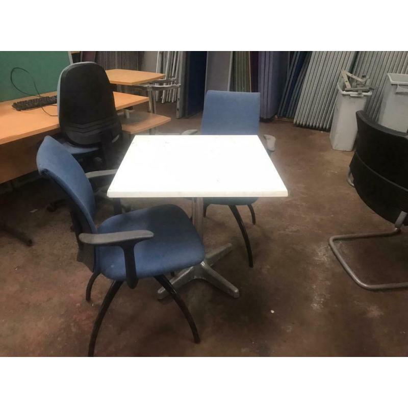 Blue & Black Chairs with Arms