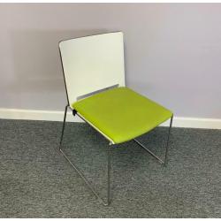 Colourful stacking chairs