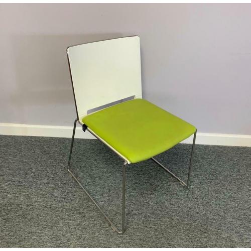 Colourful stacking chairs