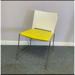 Colourful stacking chairs