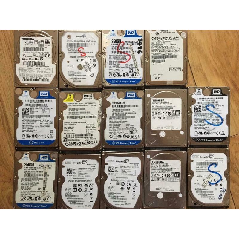 Hard drive 250gb 5 pounds each