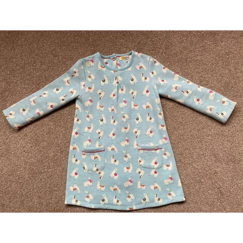 Girls dress Age 3-4 years Boden llama print jersey dress