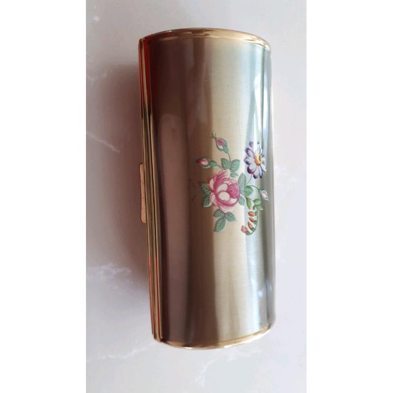Kigu vintage gold musical powder case with mirror