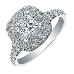 Maple Leaf Diamonds 18ct White Gold Diamond Halo Engagement Ring