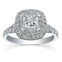 Maple Leaf Diamonds 18ct White Gold Diamond Halo Engagement Ring