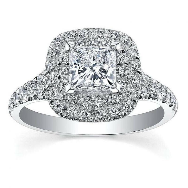 Maple Leaf Diamonds 18ct White Gold Diamond Halo Engagement Ring