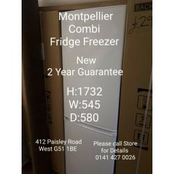 Montpellier Combi Fridge Freezer (New) 2 year guarantee