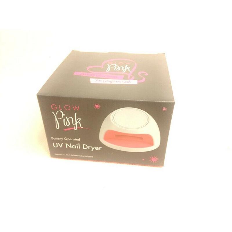 REDUCED Glow Pink Battery Operated UV Nail Dryer - Brand New in Box + 2 x AA 1.5v Batteries