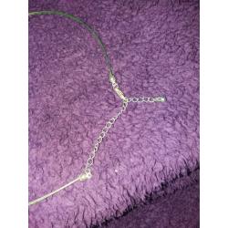 Green flower necklace