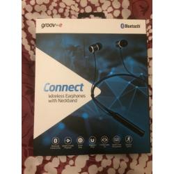 Groove connect wireless bluetooth earphones with neck band