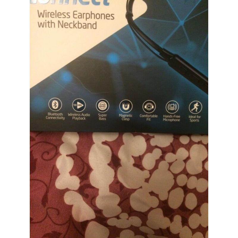 Groove connect wireless bluetooth earphones with neck band