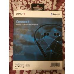 Groove connect wireless bluetooth earphones with neck band