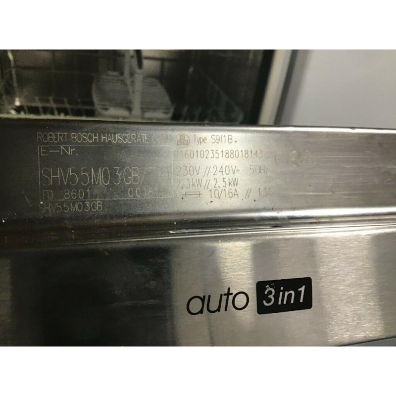 Bosch fully integrated dishwasher with 6 mth warranty