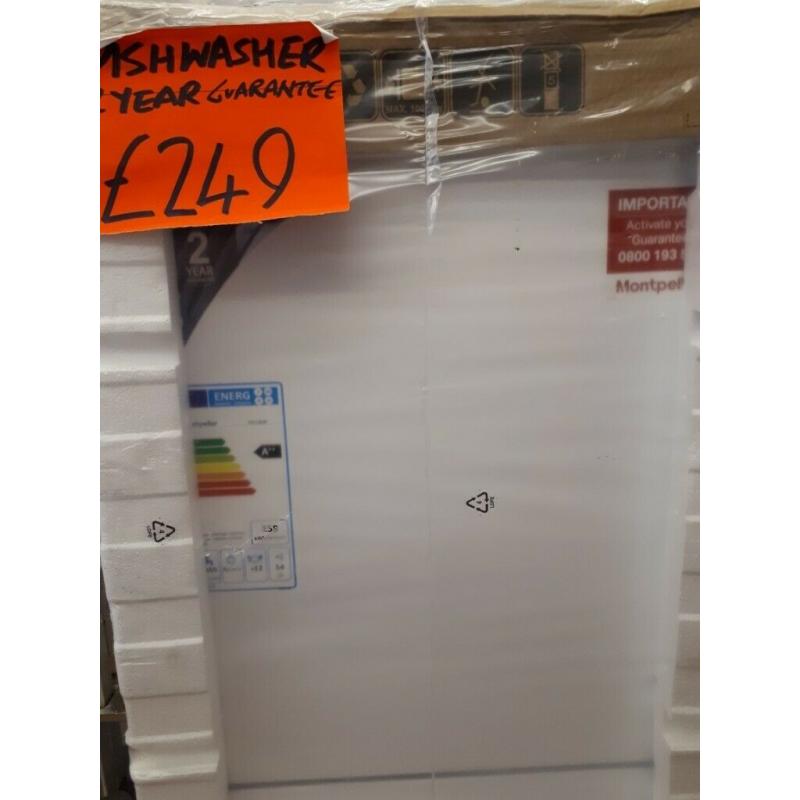 Montpellier Dishwasher (New) in box 2 years Guarantee