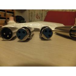 NEW - 6 x XLR to PNONO adapters plugs - 2 MALE + 4 FEMALE - METAL BODY
