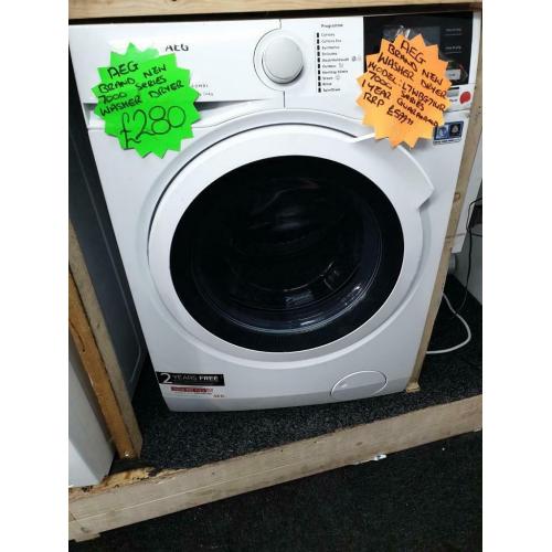 Brand new AEG white washer and dryer