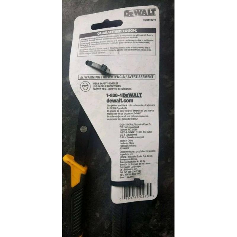 New Dewalt 10" Push-Lock Pliers with soft grip handles #DWHT70270