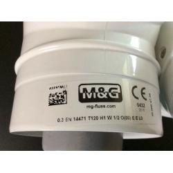 Pair of Ideal Flue Elbows 45 degree part number 203131