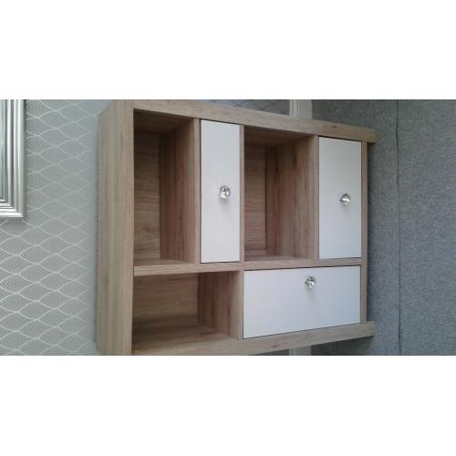 Teak /white wall unit like new
