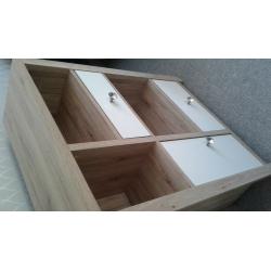 Teak /white wall unit like new