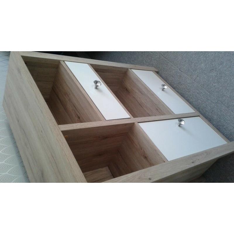 Teak /white wall unit like new