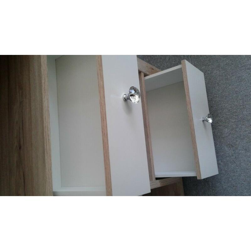Teak /white wall unit like new