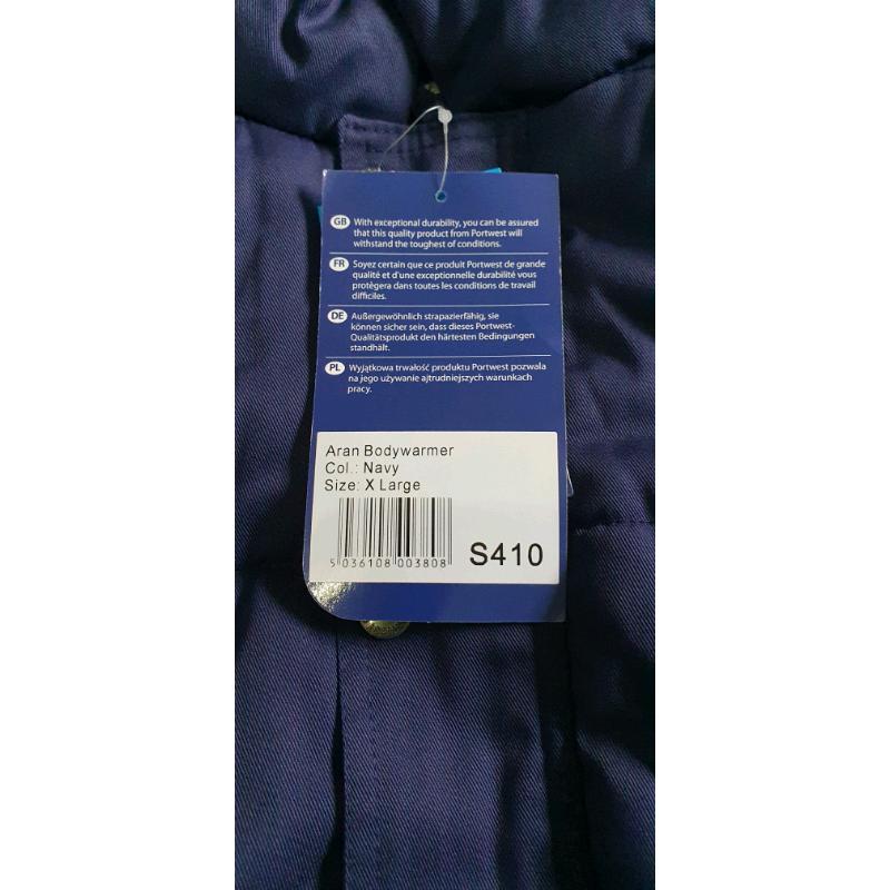 Navy Blue Bodywarmer, Portwest, workwear, XL extra large