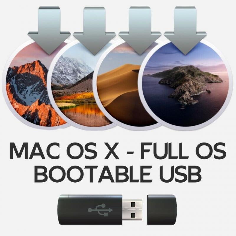 Mac OS X Bootable USB - Catalina / Mojave / High Sierra / El Captain / Yosemite