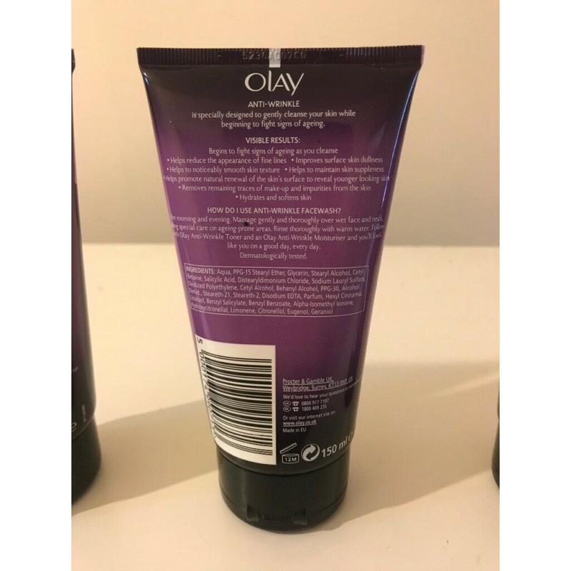 X3 Olay Anti-Wrinkle Face Washes - 150ml each