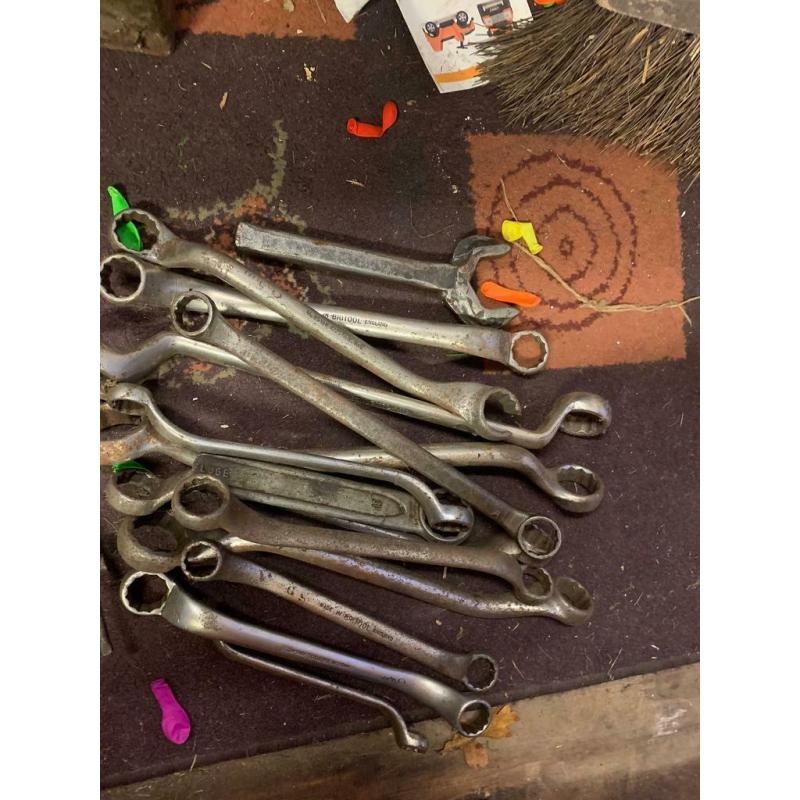 Job lot of old tools, spanner?s, files etc