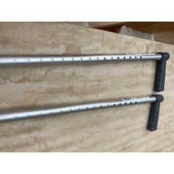 Walking sticks adjustable x2