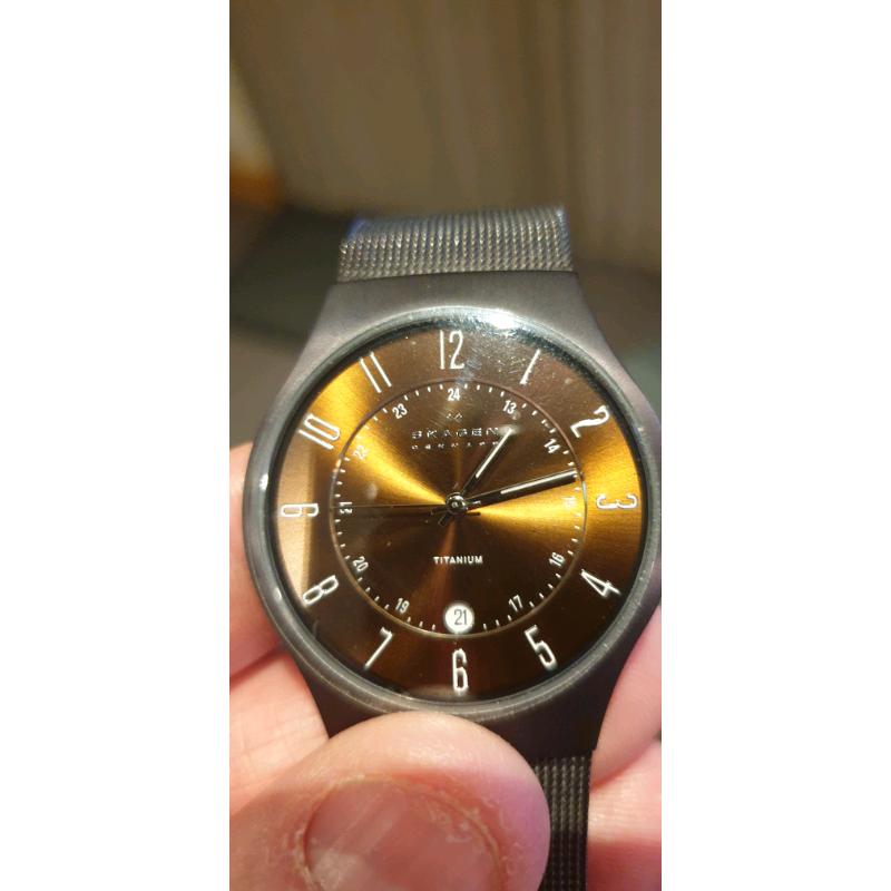 Skagen Titanium Bronze Watch - New with Tags/Original Box