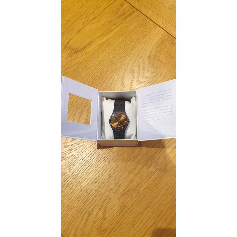 Skagen Titanium Bronze Watch - New with Tags/Original Box
