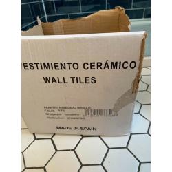 100 blue ceramic metro tiles
