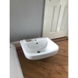 Brand new bathroom sink and pedestal