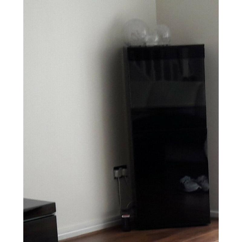 Black High Gloss Display/Storage Cabinet