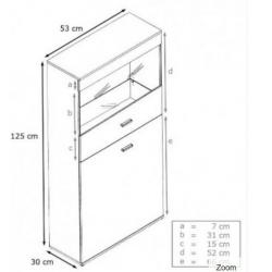 Black High Gloss Display/Storage Cabinet