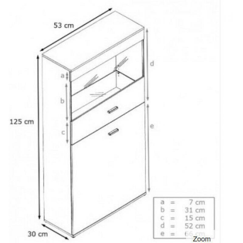 Black High Gloss Display/Storage Cabinet