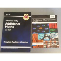 Two CGP Additional Maths revision guide for OCR