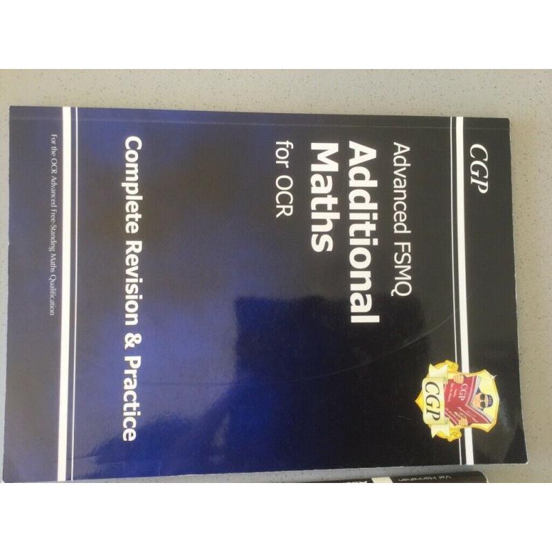 Two CGP Additional Maths revision guide for OCR