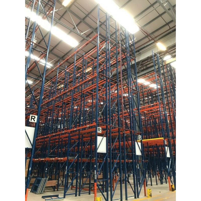 job lot 50 bays , will split , of redirack pallet racking AS NEW( storage , industrial shelving )