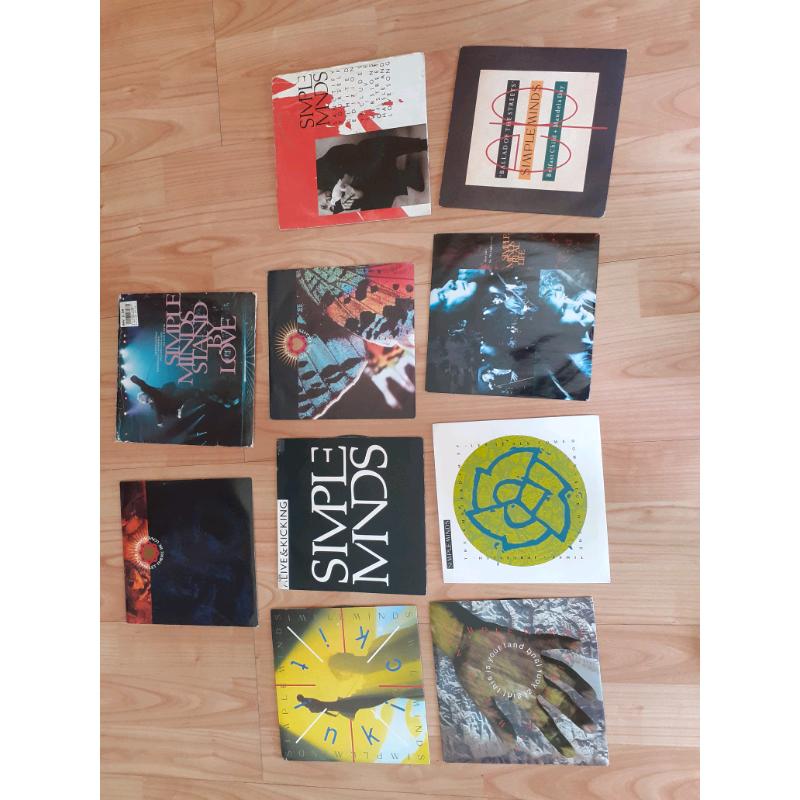 10 x simple minds 7 inch vinyl singles