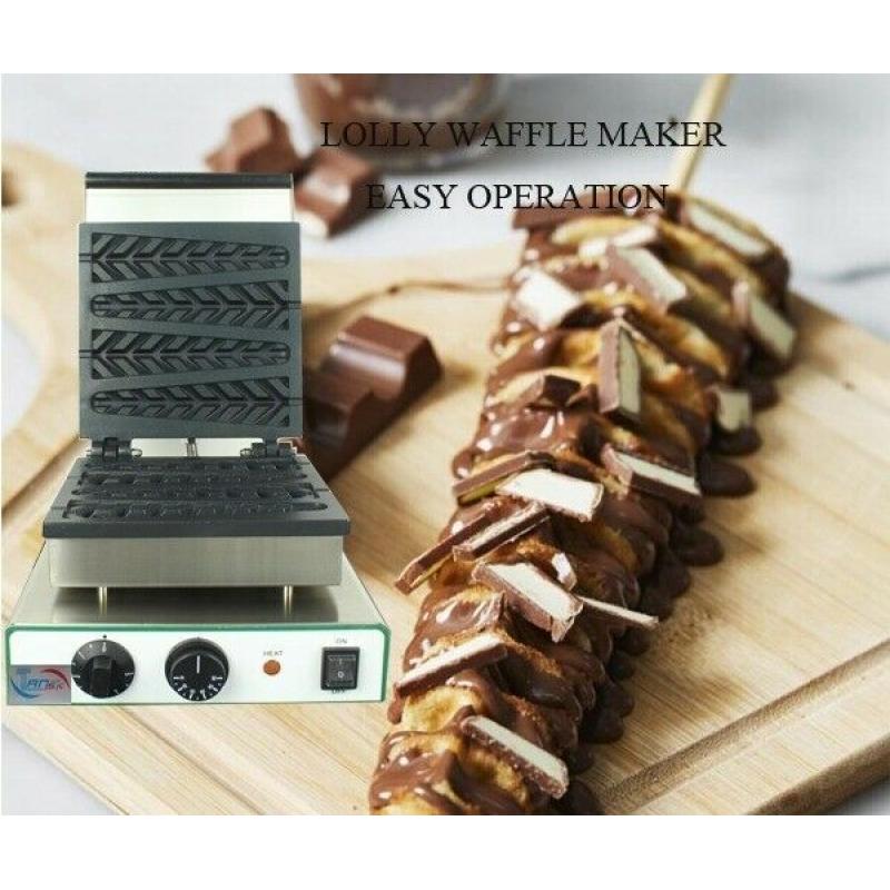 Commercial Electric Lolly Waffle Stick Baker Machine Waffle Maker