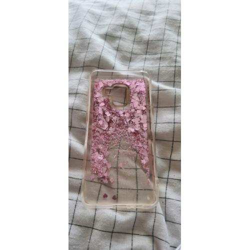 Pink moving glitter phone case for Samsung A8