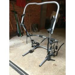 Rear-mounted clip on bike rack.