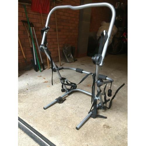 Rear-mounted clip on bike rack.